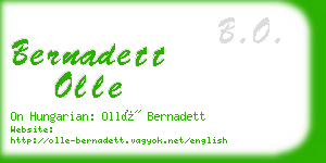 bernadett olle business card